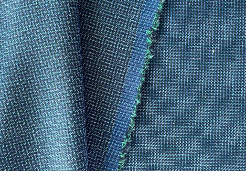 Forest Nights Micro-Check High-End Wool Jacketing (Made in Italy)