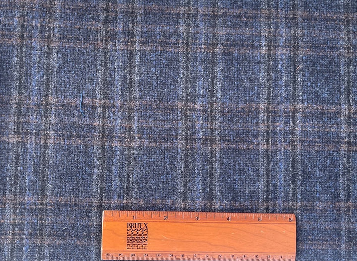 Soft Periwinkle & Pearl Plaid Wool (Made in Italy)