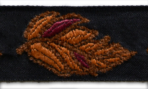 1 1/4" Autumn Leaves Vintage Woven Ribbon